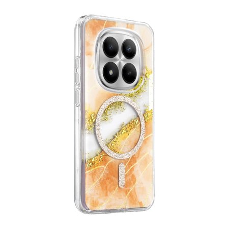 Onegif Xiaomi Redmi Note 15 Pro 4g Lotus Simli Magsafe Kapak - Turuncu