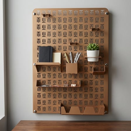 Hamton OfficeBoard Wall 7050 - Metal Duvar Organizeri Siyah+Kahverengi Kahverengi
