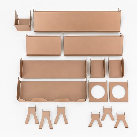 Hamton OfficeBoard Wall 7050 - Metal Duvar Organizeri Siyah+Kahverengi Kahverengi