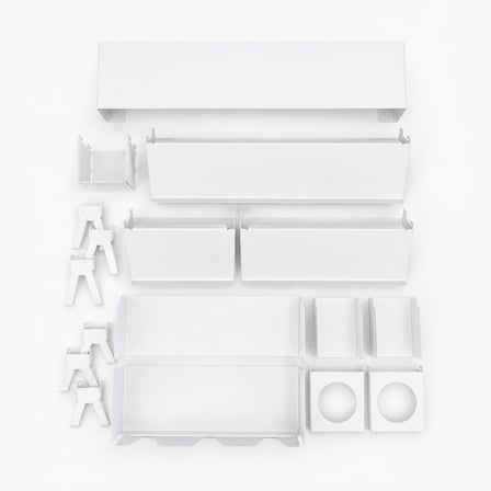 Hamton OfficeBoard Wall 7050 - Metal Duvar Organizeri Pembe Siyah+Beyaz