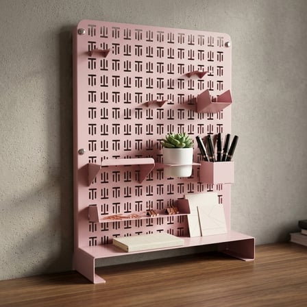 Hamton OfficeBoard Wall 7050 - Metal Duvar Organizeri Siyah Pembe