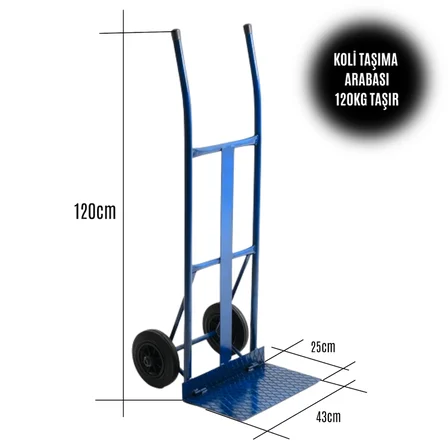 Koli Taşıma Arabası Katlanır Tablalı 120kg Taşıma Kapasiteli El Arabası
