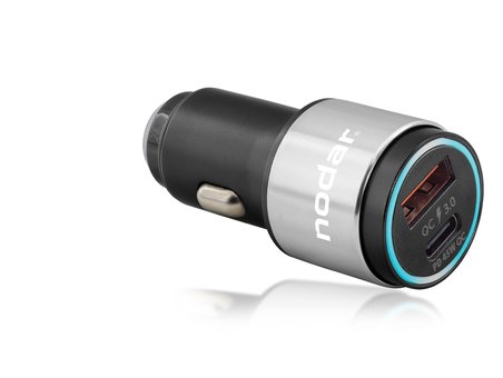 Araç Şarj Adaptörü Usb + Type-C Pd Qc 3.0 45W Metal - Siyah ND1076