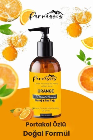 Parnassos Portakal Masaj Yağı 150 ML – Canlandırıcı Narenciye Aroması, İpeksi Doku ve Enerji Veren Masaj Keyfi