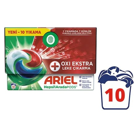 3 Adet Ariel Hepsi1Arada PODS® Oxi Extra Beyazlar ve Renkliler