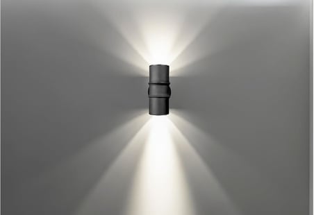 Çiftli Çağlayan Aplik IP54 Dış Mekan Zita Beyaz, Günışığı, Yeşil, Turuncu Işık Bahçe Aydınlatma Duvar Apliği + 2 Adet Gu10 Led Ampul (Beyaz)