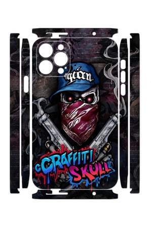 Graffiti Skull — Tüm Telefon Modellerine Uyumlu Kaplama- Sipariş Sonrası Marka ve Modelinizi İletiniz