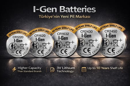 Batteries CR2450 Lityum Düğme Pil 3V 2450 (10'lu Paket)