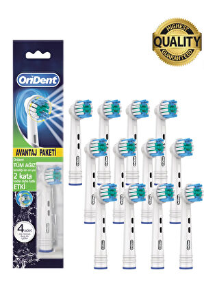 Pro Cleaning Oral B Uyumlu 12 Adet Yedek Başlık – Günlük Derin Temizlik & Premium Quality