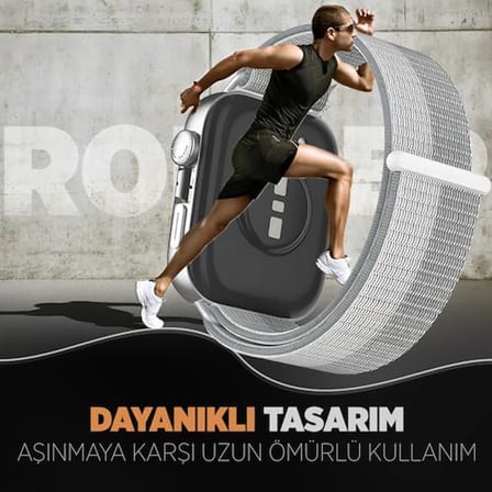 Watch Fit 4/Fit 4 Pro/Fit 3 ile Uyumlu Hasırlı Kumaş Kordon Terleme Yapmayan Cildi Tahriş Etmeyen Nefes Alabilir Yapılı Cırt Cırtlı Deformasyona Dayanıklı Rahat Kayış