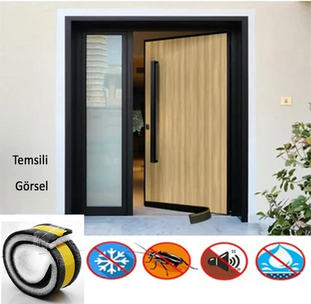 Yapışkanlı Kapı Altı Eşik Süngeri İnce Köpük Soğuk İzolasyon Bandı Fitili 90 cm Toz Böcek Engelleme