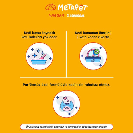 Metapet Kedi Kumu Ve Tuvaleti Koku Giderici, Parfümsüz Doğal Sprey, Kokusuz Tuvalet Için, 400ml