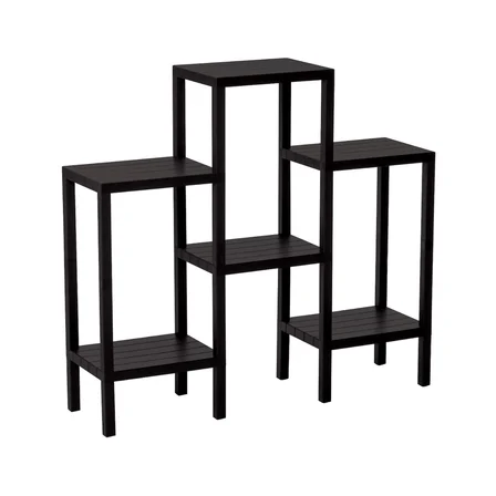 6 RAFLI - SİYAH MODÜLER ÜNİTE PLASTİK 108x100x29 cm (2)