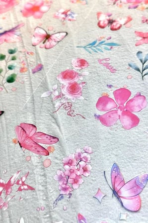 Kolbi Craft 4 Sayfa 60 Adet Şeffaf Pembe Kelebek Çiçek Sticker Bullet Journal Scrapbook Laptop Ajanda Planlayıcı