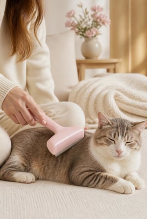 Busstier Kedi ve Köpek Tüy Toplama Tarağı, Ölü Tüy Temizleme ve Düzenli Tüy Bakımı İçin Eğimli Evcil Hayvan Tarağı, Kısa ve Uzun Tüyler İçin, Asorti Renk