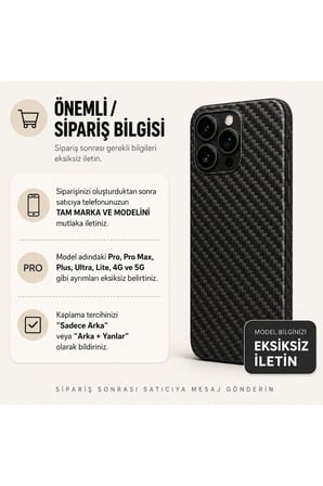 Karbon Örgü Siyah — Tüm Telefon Modellerine Uyumlu Kaplama