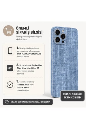 Buz Mavisi Kot — Tüm Telefonlara Uyumlu Kaplama | Sipariş Sonrası Marka ve Modelinizi İletiniz