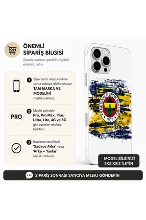 Sarı Lacivert Tribün Ruhu — Tüm Telefonlara Uyumlu Kaplama | Sipariş Sonrası Marka ve Modelinizi İletiniz