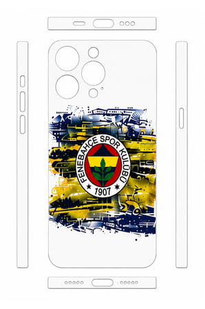 Sarı Lacivert Tribün Ruhu — Tüm Telefonlara Uyumlu Kaplama | Sipariş Sonrası Marka ve Modelinizi İletiniz