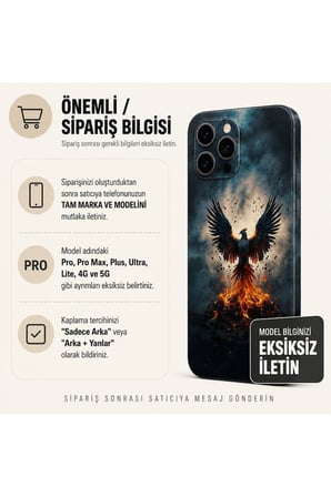 Küllerden Doğan Anka — Tüm Telefonlara Uyumlu Kaplama | Sipariş Sonrası Marka ve Modelinizi İletiniz