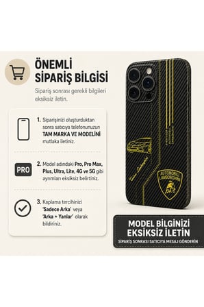 Lamborghini — Tüm Telefonlara Uyumlu Kaplama | Sipariş Sonrası Marka ve Modelinizi İletiniz