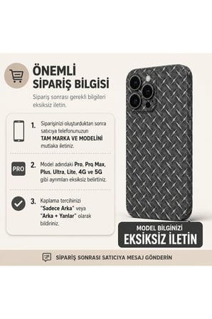Elmas Antrasit — Tüm Telefonlara Uyumlu Kaplama | Sipariş Sonrası Marka ve Modelinizi İletiniz