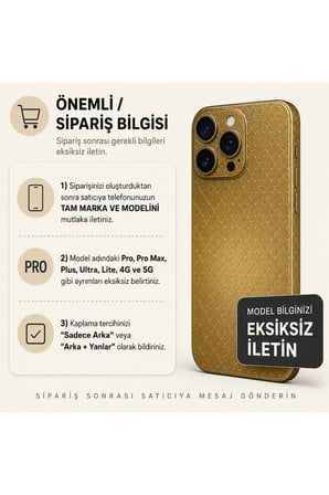 Altın Örgü — Tüm Telefon Modellerine Uyumlu Kaplama- Sipariş Sonrası Marka ve Modelinizi İletiniz