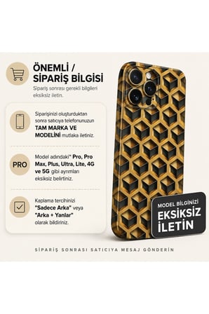 Altın Küp — Tüm Telefon Modellerine Uyumlu Kaplama- Sipariş Sonrası Marka ve Modelinizi İletiniz