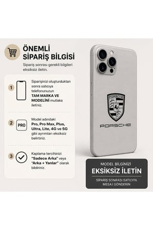 Porsche — Tüm Telefonlara Uyumlu Kaplama | Sipariş Sonrası Marka ve Modelinizi İletiniz