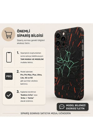 Neon Kırık Hatlar — Tüm Telefonlara Uyumlu Kaplama | Sipariş Sonrası Marka ve Modelinizi İletiniz