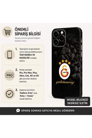 Aslan Siyah — Tüm Telefonlara Uyumlu Kaplama | Sipariş Sonrası Marka ve Modelinizi İletiniz