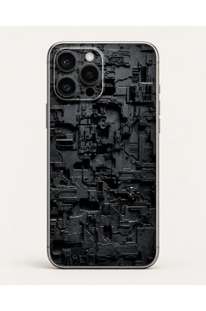 Siber Mekanik Siyah — Tüm Telefon Modellerine Uyumlu Kaplama - Sipariş Sonrası Marka ve Modelinizi İletiniz