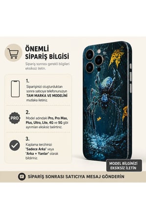 Gece Örümcek Ağı — Tüm Telefonlara Uyumlu Kaplama | Sipariş Sonrası Marka ve Modelinizi İletiniz