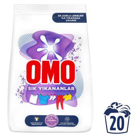 3 Adet Omo Sık Yıkananlar Toz Çamaşır Deterjanı 3 Kg