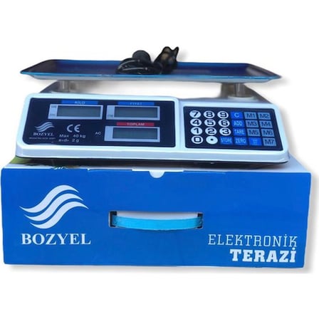 Dijital Göstergeli Elektronik Bakkal Kasap Manav Terazisi 40 Kg (2)