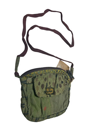 Vintage Salaş Renkli Küçük Boy Uzun Askılı Günlük Çapraz Postacı Omuz Çantası 22 cm x 15 cm