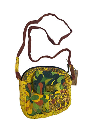 Vintage Salaş Renkli Küçük Boy Uzun Askılı Günlük Çapraz Postacı Omuz Çantası 22 cm x 15 cm