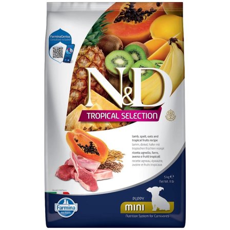 Nd tropical selection köpek 5 kg mini puppy kuzu etli tropikal meyveli küçük ırk yavru köpek maması