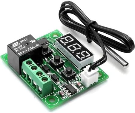 12V Dijital Led Göstergeli Termostat Kartı-W1209