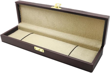 (Tesbihane) Kahverengi Deri İçi Astarlı Elegance Tesbih Kutusu