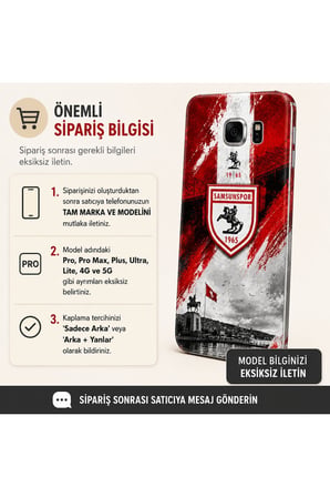 Samsunspor — Tüm Telefonlara Uyumlu Kaplama | Sipariş Sonrası Marka ve Modelinizi İletiniz