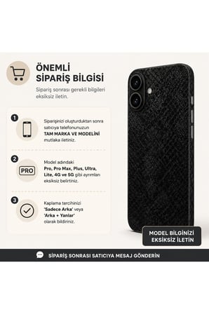 Siyah Yılan Desenli — Tüm Telefonlara Uyumlu Kaplama | Sipariş Sonrası Marka ve Modelinizi İletiniz