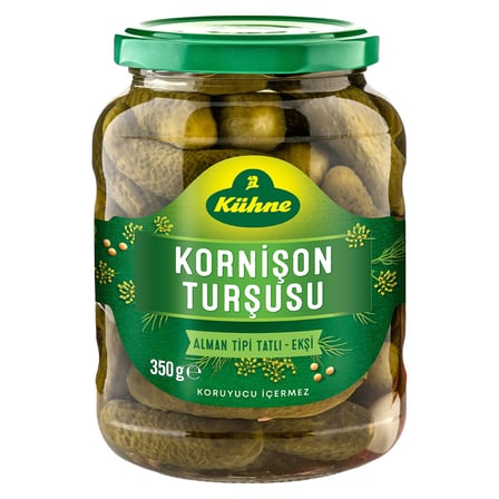 3 Adet Kuhne Kornişon Turşusu Alman Tipi 350 G