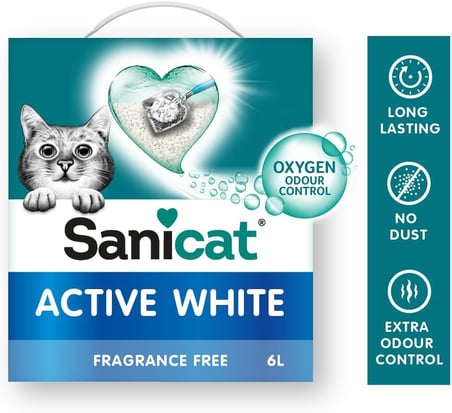 Active White Topaklanan Kedi Kumu (Kokusuz) 6L