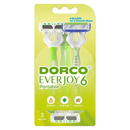 4 Adet Dorco Everjoy6 6 Bıçaklı Tıraş Bıçağı 3'lü Paket