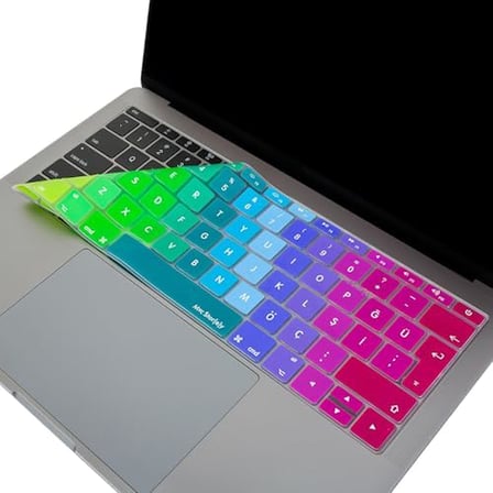 Türkçe Q Klavye Koruyucu MacBook A1534 A1708 Uyumlu UK Avrupa Ters L Enter Silikon Klavye Koruyucu İngilizce Klavyeyi Türkçe Yapma Pembe Yeşil