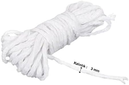 X-Perk İp Mum Fitili 5 Metre Çap 3 mm