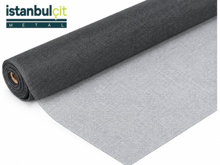İstanbul Çit Metal Alüminyum Siyah Epoksi Kaplı Sineklik Teli 100 cm x 30 m