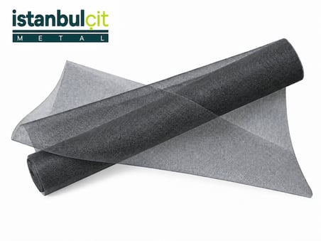İstanbul Çit Metal Alüminyum Siyah Epoksi Kaplı Sineklik Teli 100 cm x 30 m
