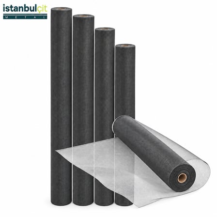 İstanbul Çit Metal Alüminyum Siyah Epoksi Kaplı Sineklik Teli 100 cm x 30 m